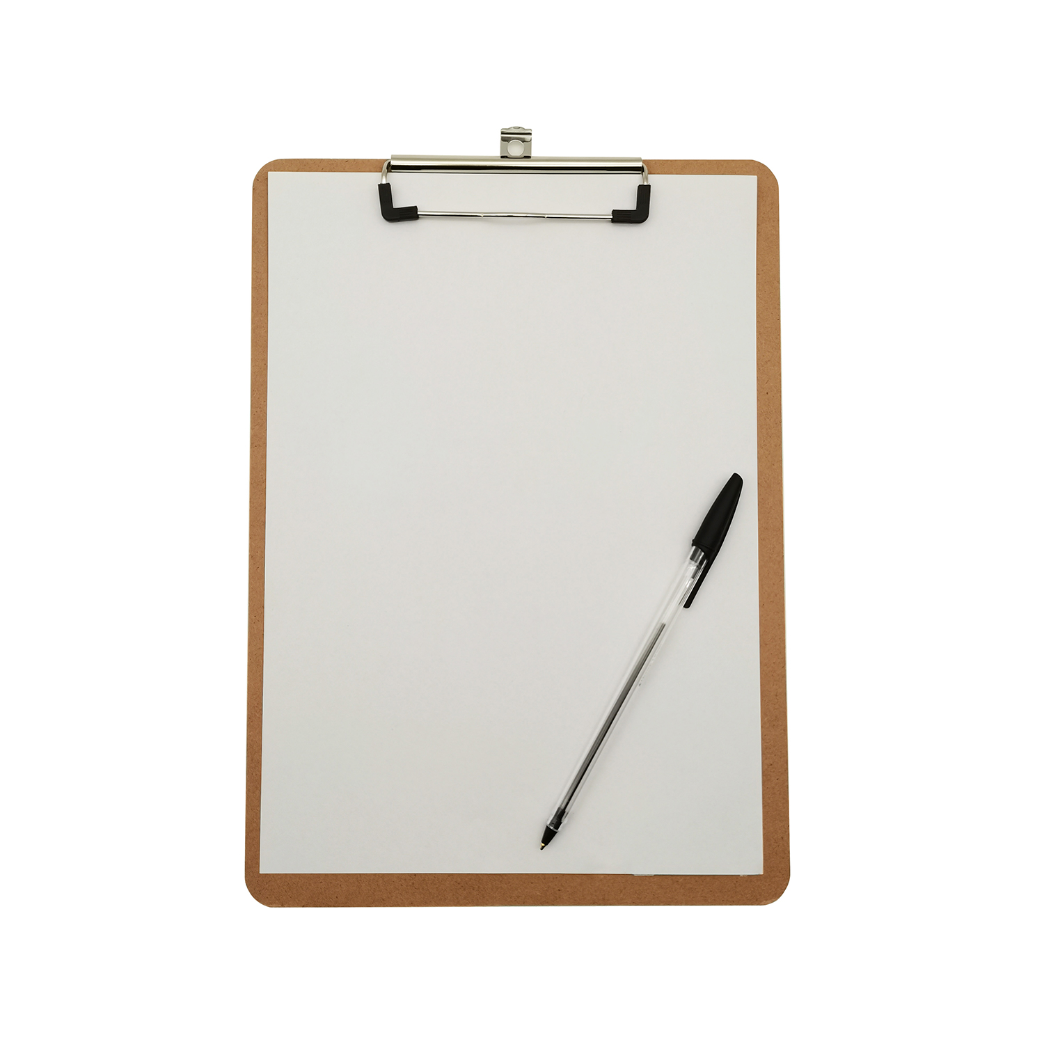 Factory wholesale custom logo A4 letter size basic wood hardboard clip board office blank sublimation wooden MDF clipboard